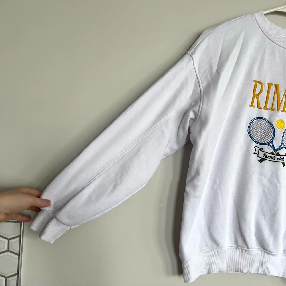 Rimini Tennis Club White Embroidered Sweatshirt - Picture 3 of 6